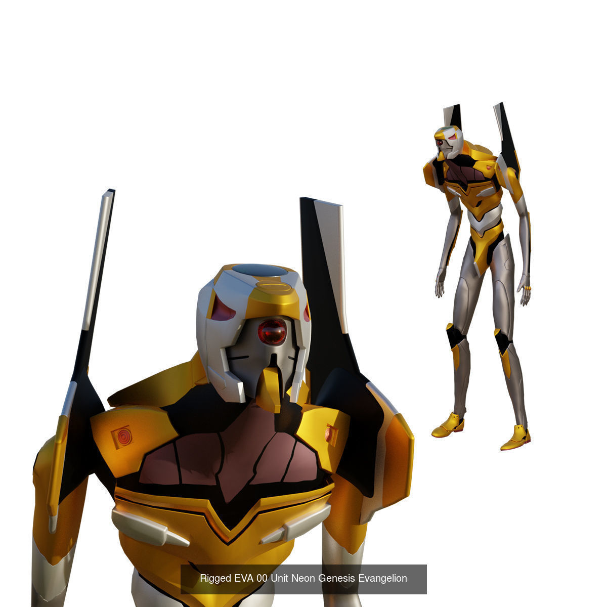 Rigged Units Eva Full Pack Neon Genesis Evangelion 3D Model Collection_45