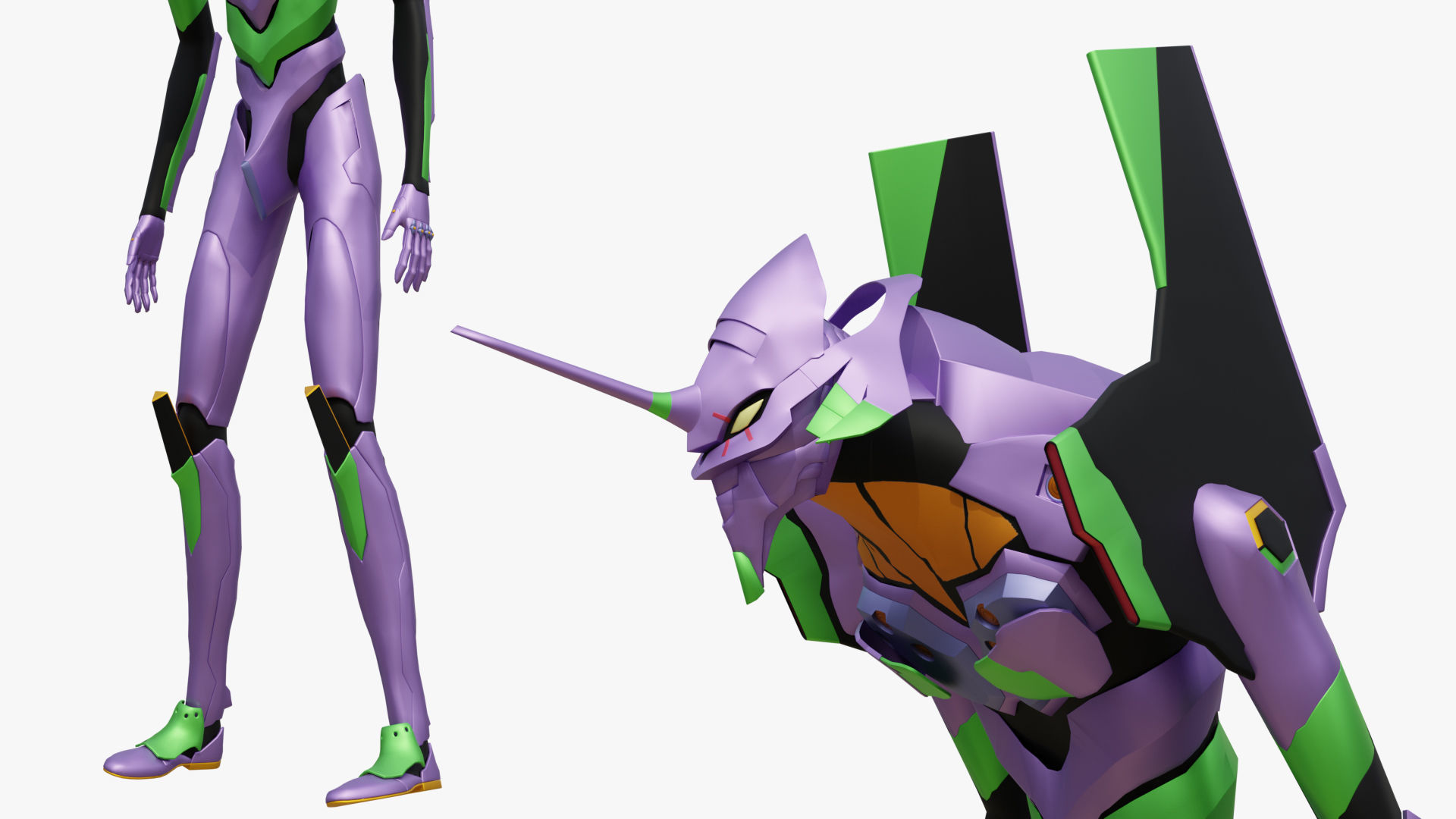 Rigged Units Eva Full Pack Neon Genesis Evangelion 3D Model Collection_6