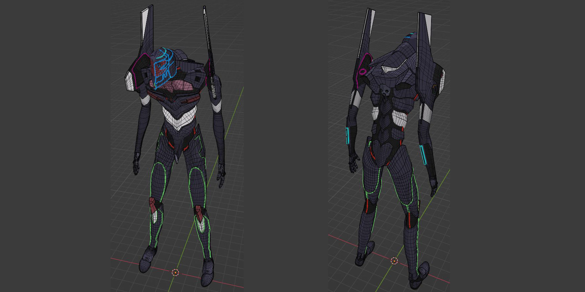 Rigged Units Eva Full Pack Neon Genesis Evangelion 3D Model Collection_44