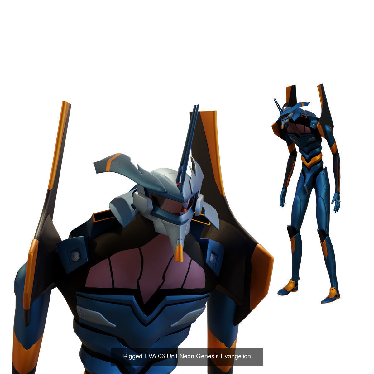 Rigged Units Eva Full Pack Neon Genesis Evangelion 3D Model Collection_25