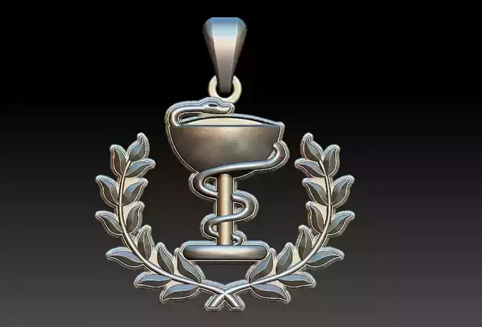 Pharmacy Symbol Pendant  3D print model