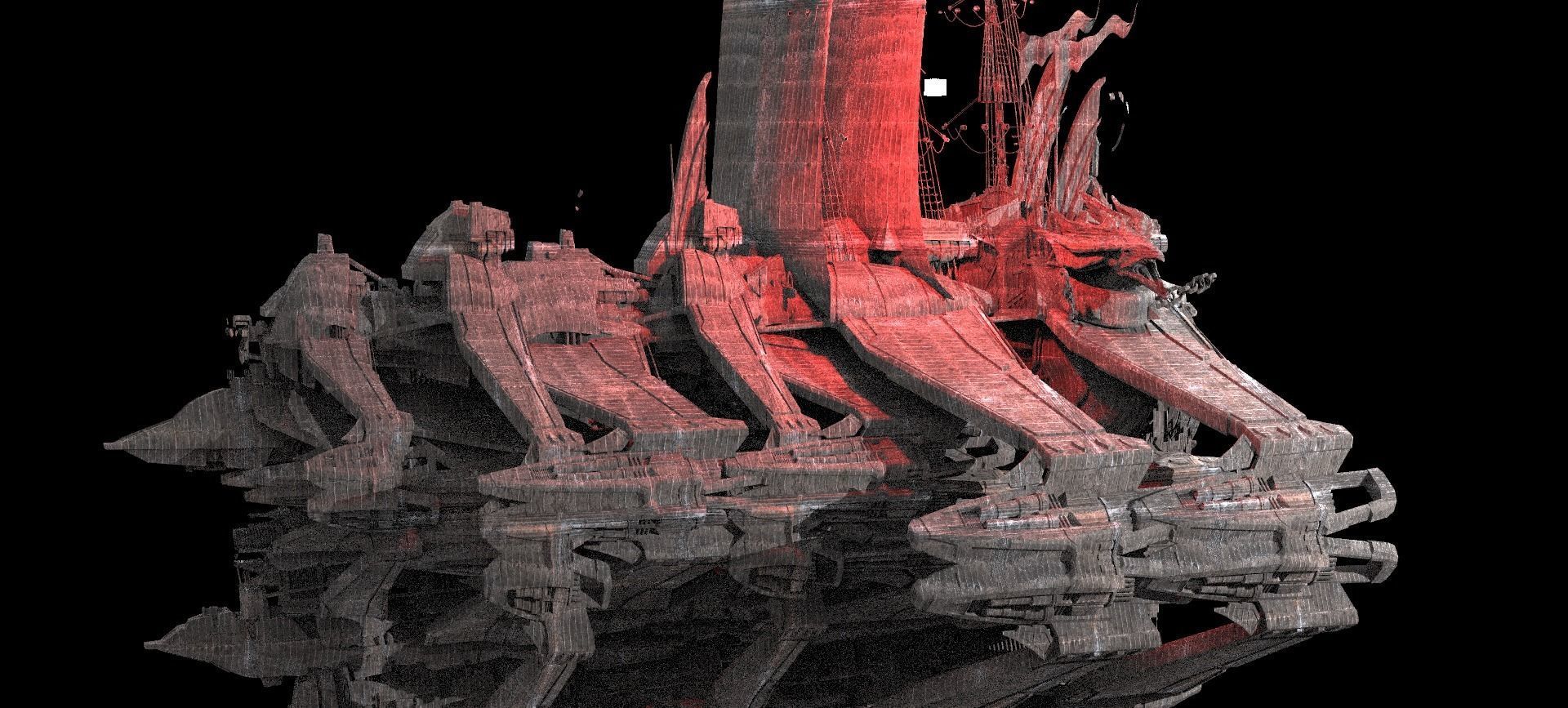 Dark Dreadnaught airship 6 3D model_1