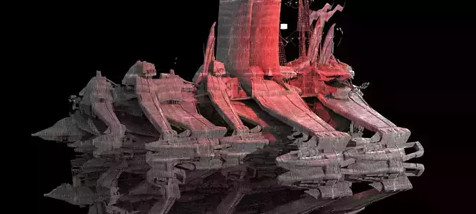 Dark Dreadnaught airship 6 3D model
