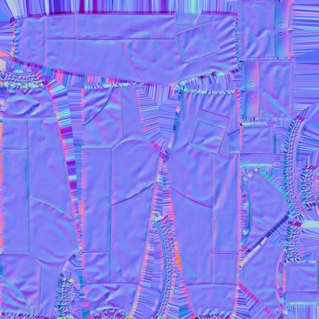 Sport Outfit Lowpoly With PBR Textures Low-poly 3D model_12