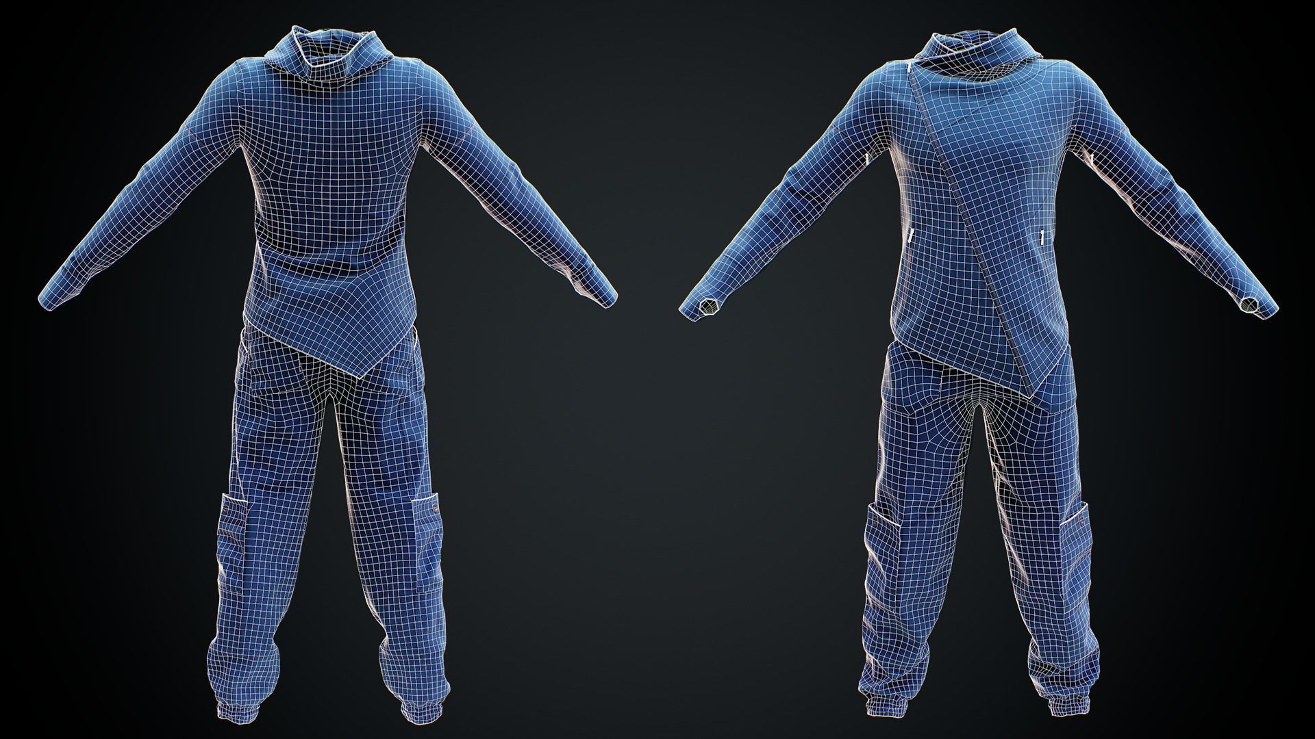Sport Outfit Lowpoly With PBR Textures Low-poly 3D model_3
