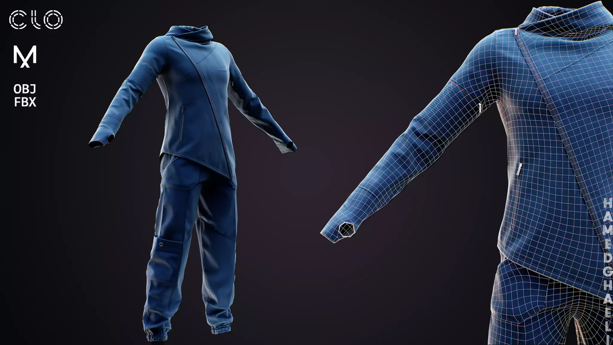 Sport Outfit Lowpoly With PBR Textures Low-poly 3D model_0
