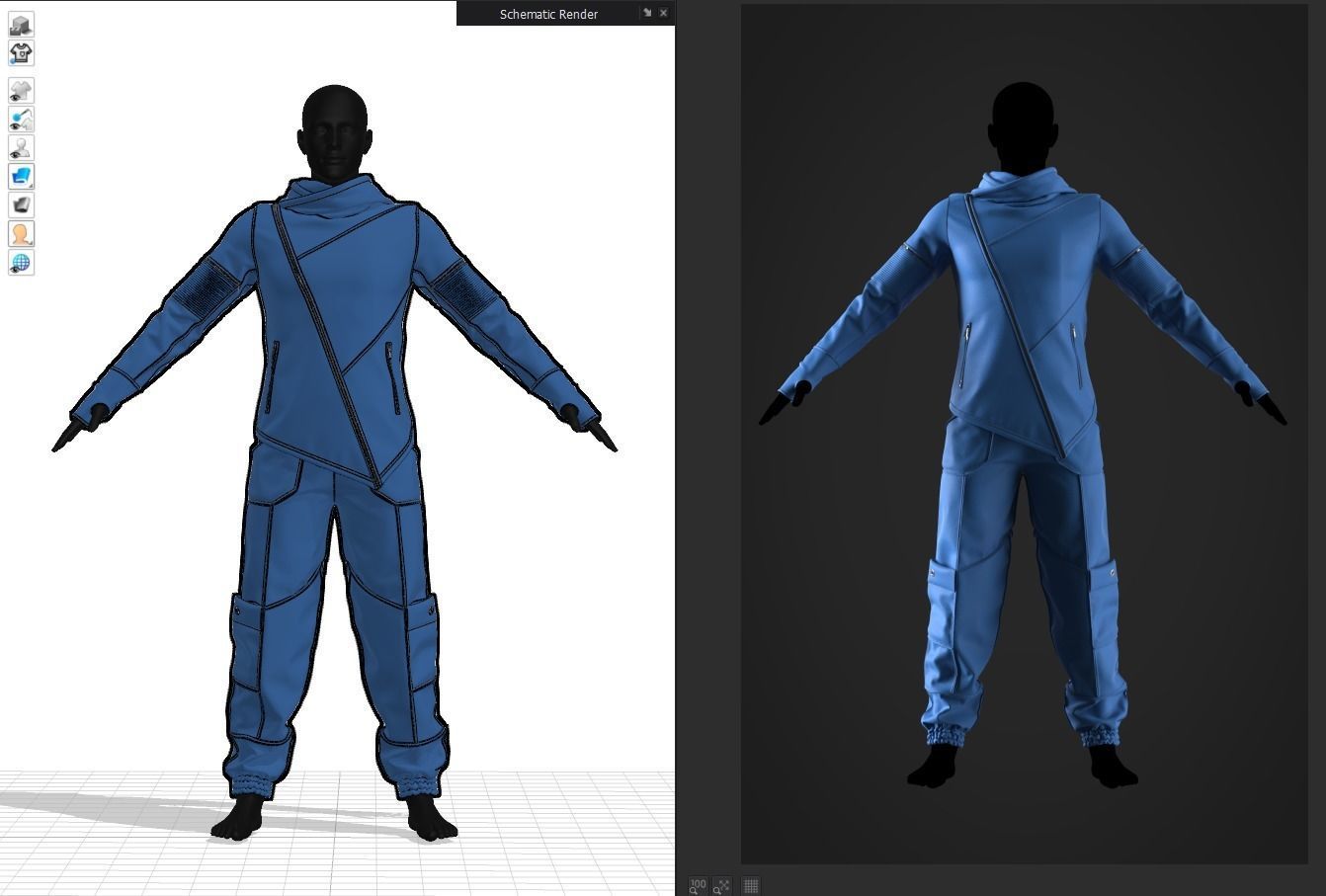 Sport Outfit Lowpoly With PBR Textures Low-poly 3D model_9