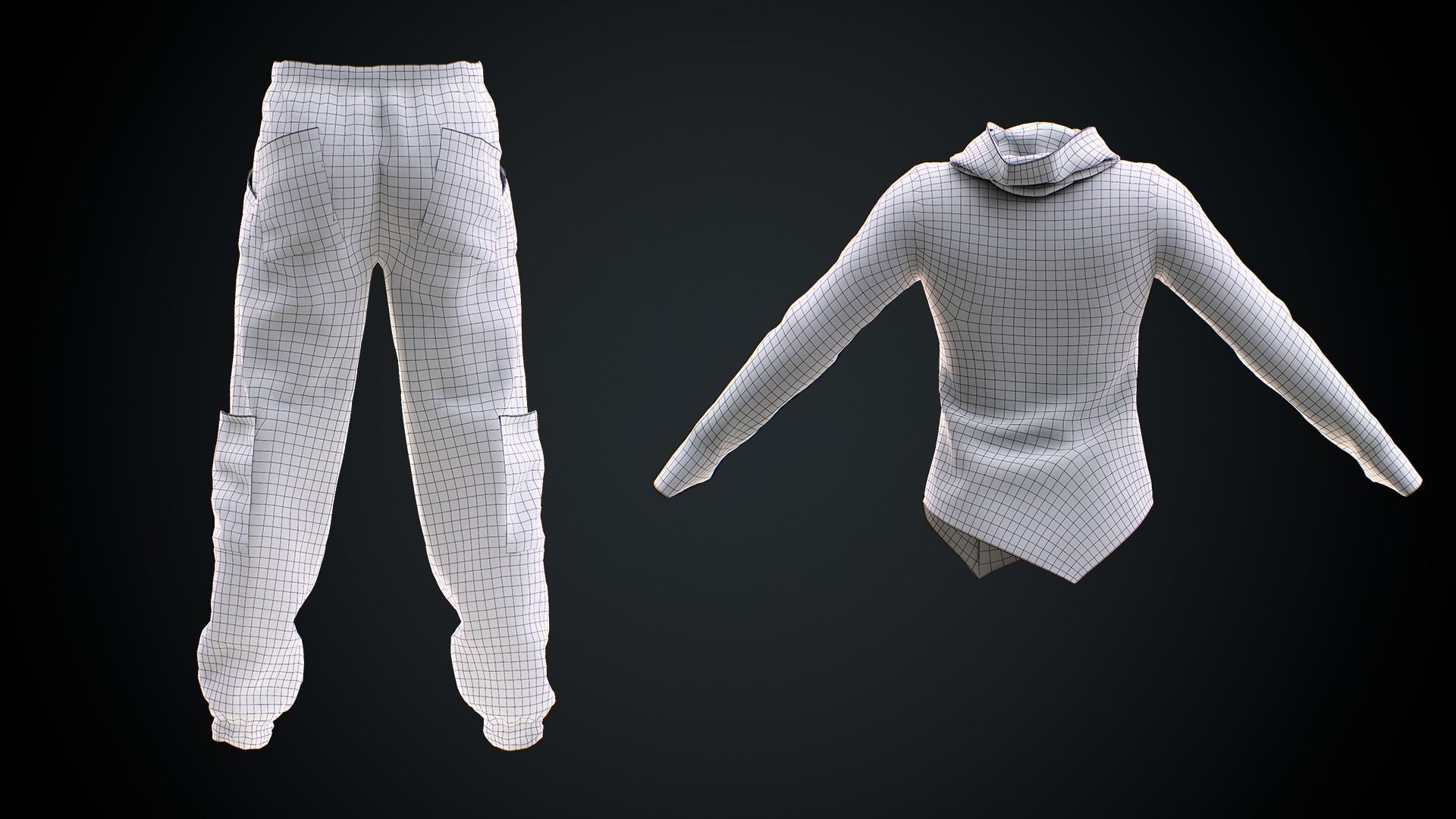 Sport Outfit Lowpoly With PBR Textures Low-poly 3D model_6