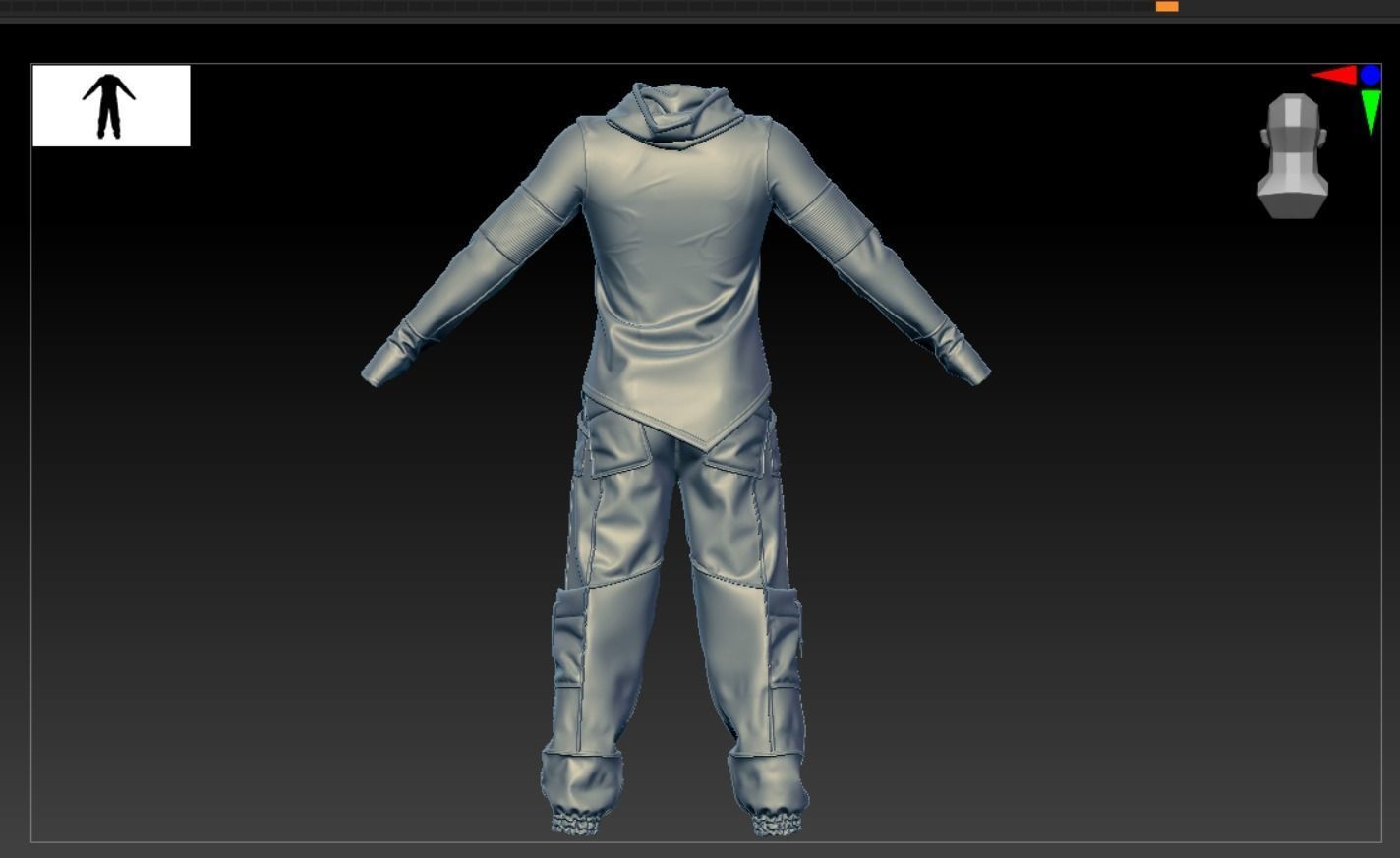 Sport Outfit Lowpoly With PBR Textures Low-poly 3D model_11