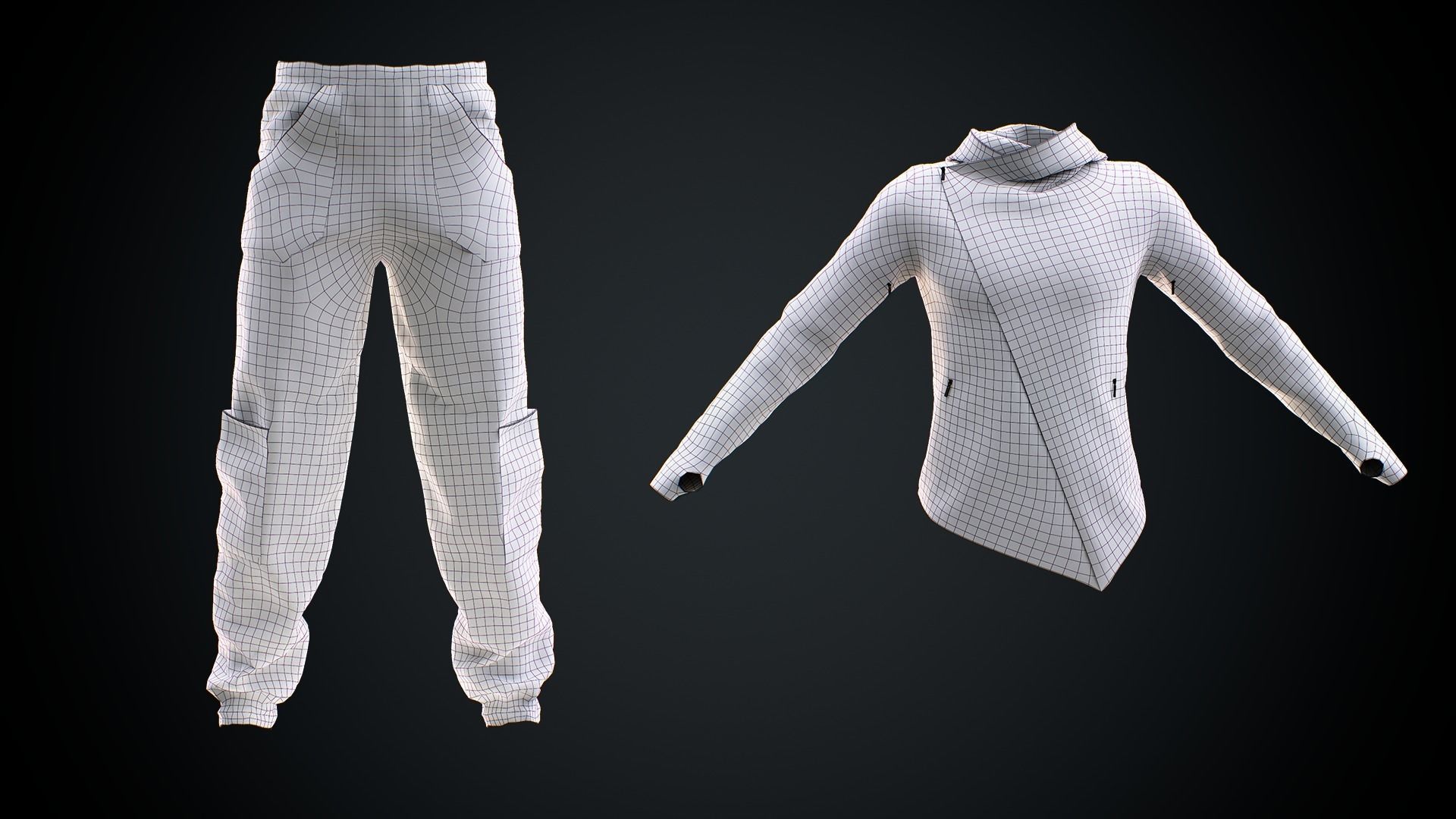 Sport Outfit Lowpoly With PBR Textures Low-poly 3D model_5