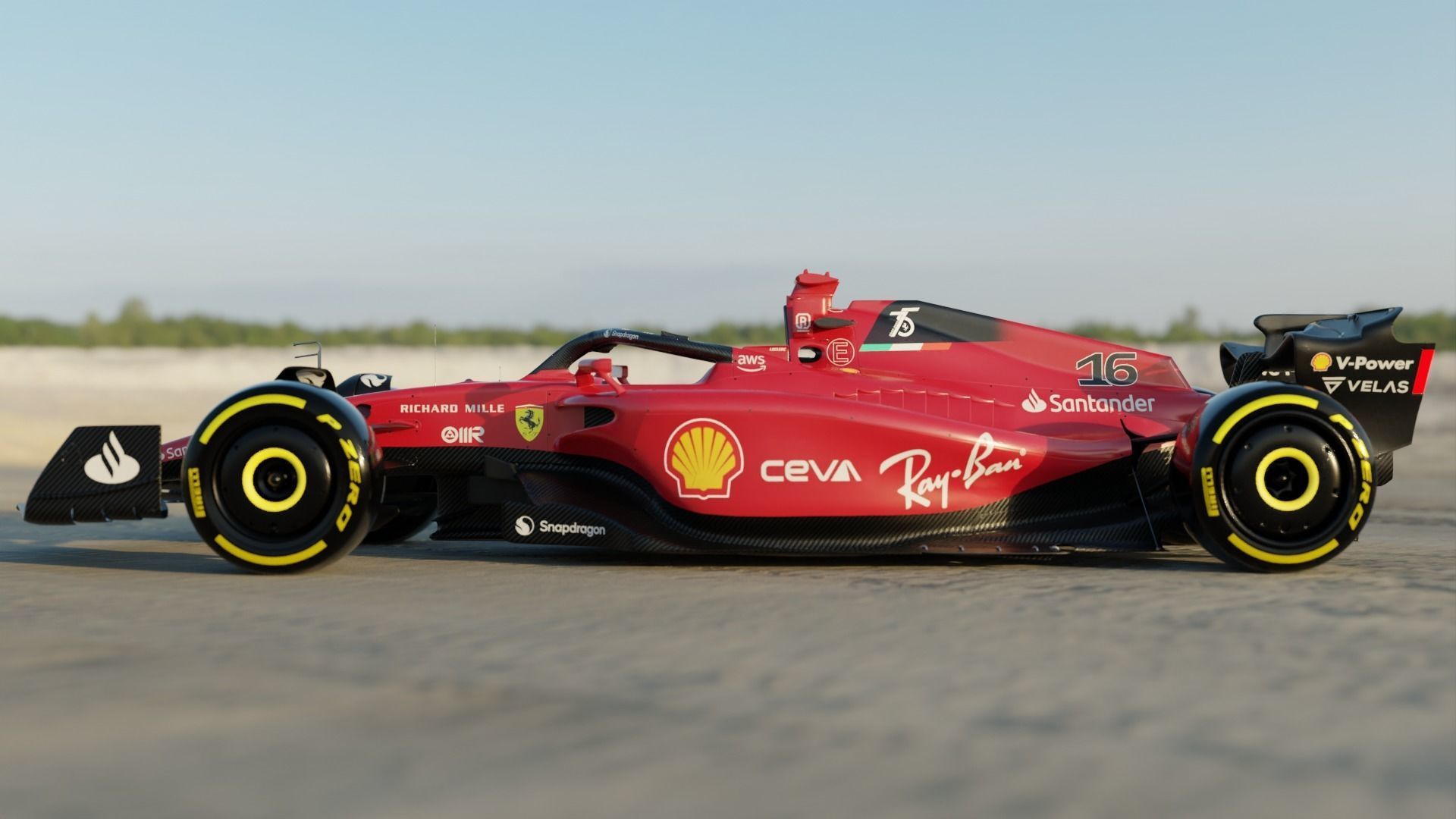 Ferrari F1 75 2022 Charles Leclerc Rigged 3D model_4