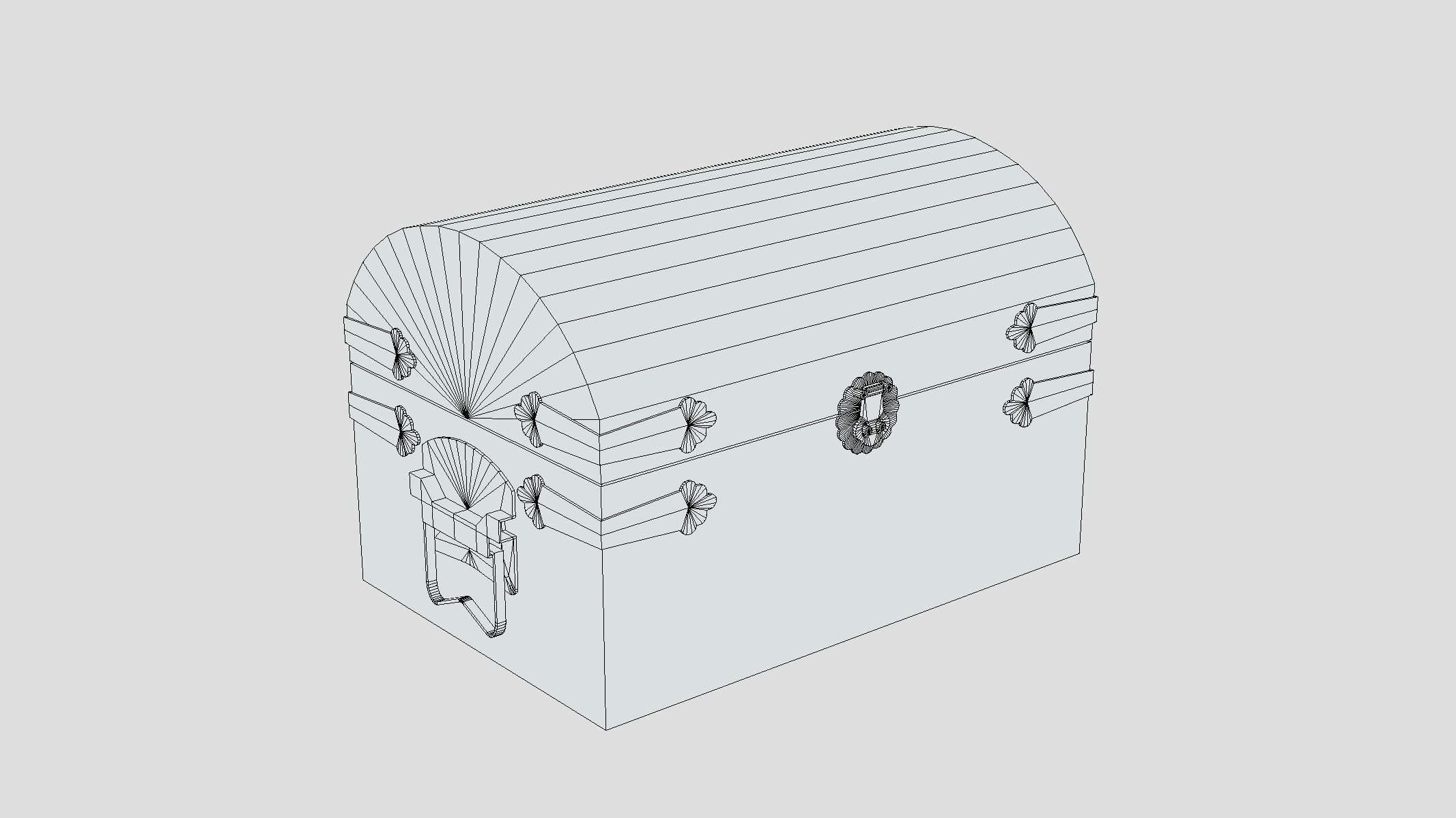 Treasure Chest Box 04 Low Poly PBR Realistic Low-poly 3D model_1