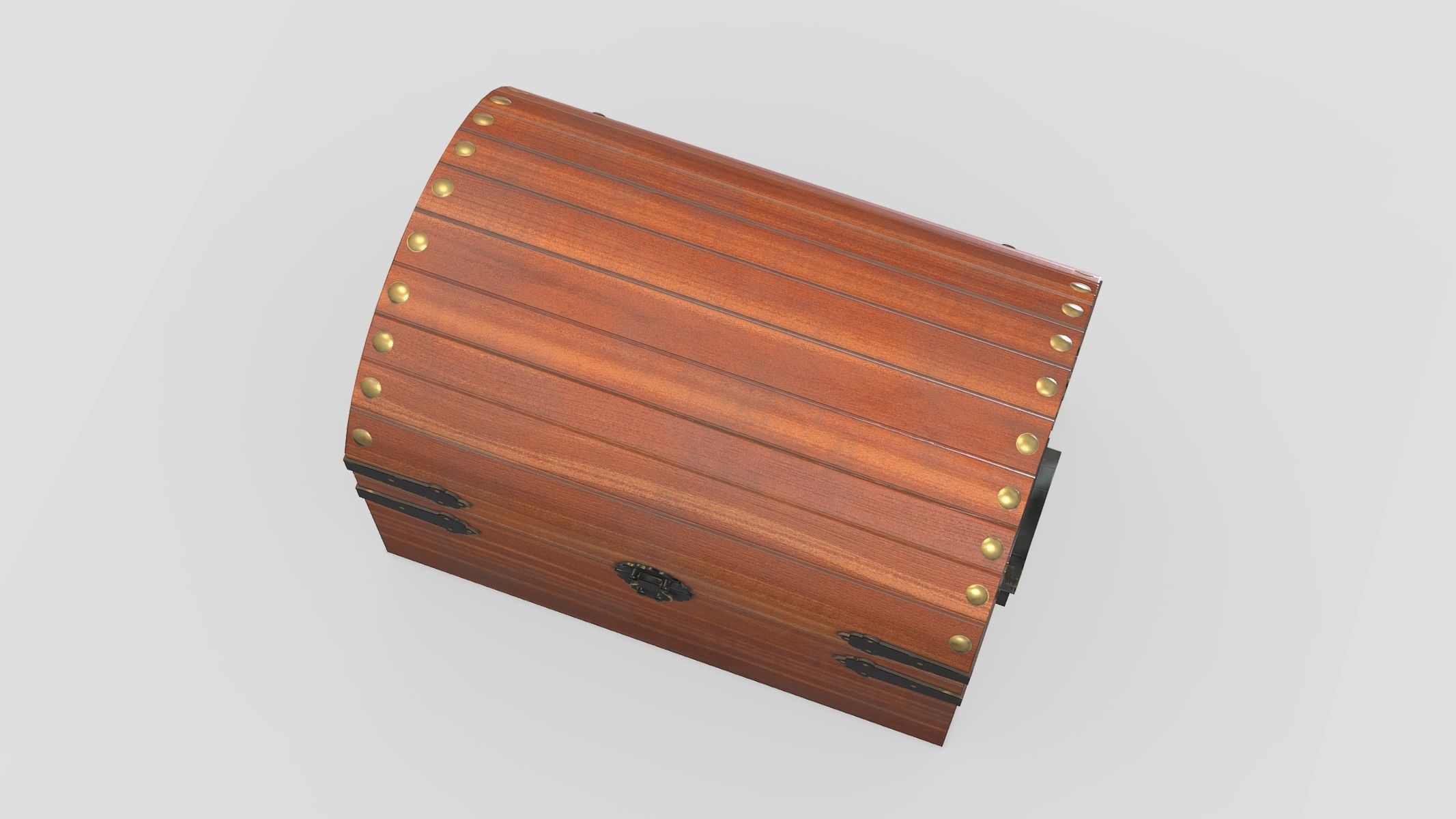 Treasure Chest Box 04 Low Poly PBR Realistic Low-poly 3D model_6