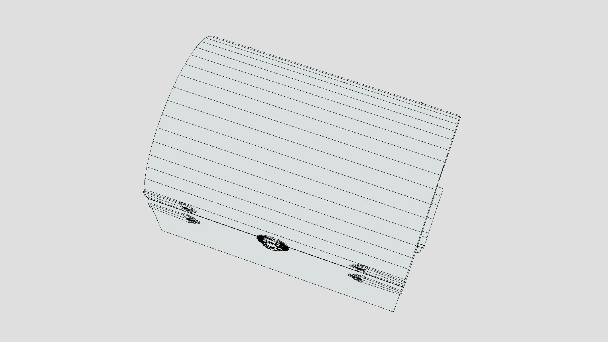 Treasure Chest Box 04 Low Poly PBR Realistic Low-poly 3D model_7