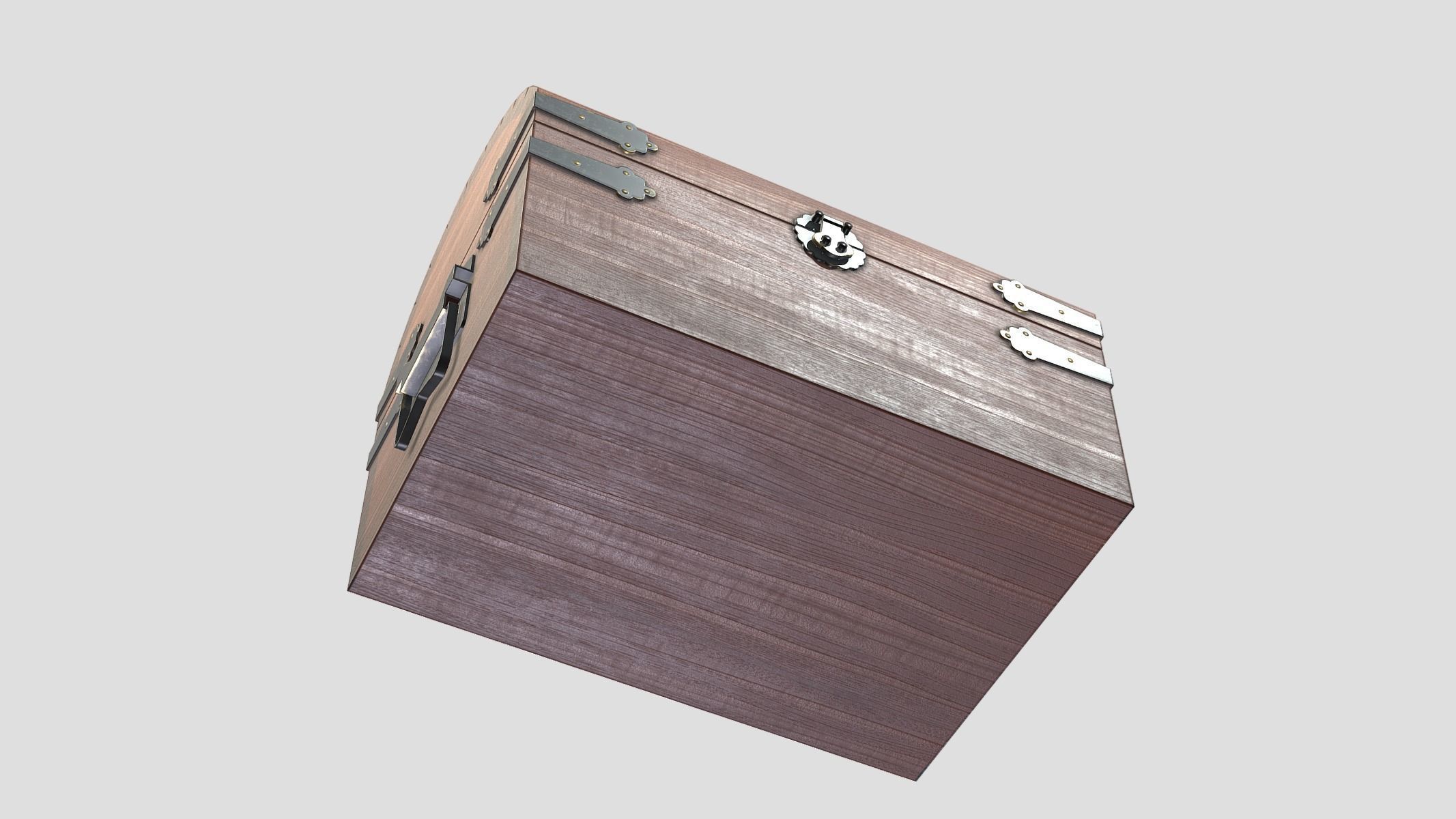 Treasure Chest Box 04 Low Poly PBR Realistic Low-poly 3D model_8