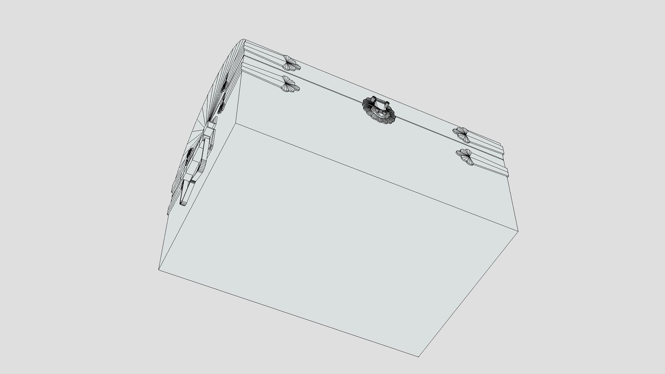 Treasure Chest Box 04 Low Poly PBR Realistic Low-poly 3D model_9