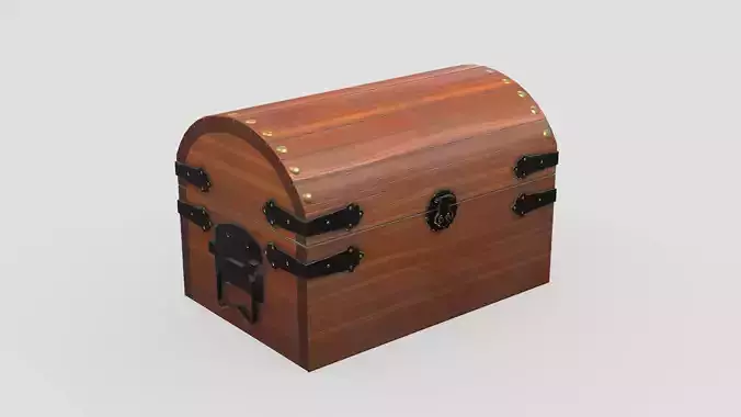 Treasure Chest Box 04 Low Poly PBR Realistic