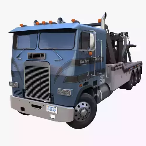 Freightliner Holmes tow truck Low-poly 3D model