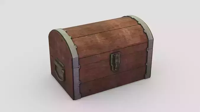 Treasure Chest Box 05 Low Poly PBR Realistic