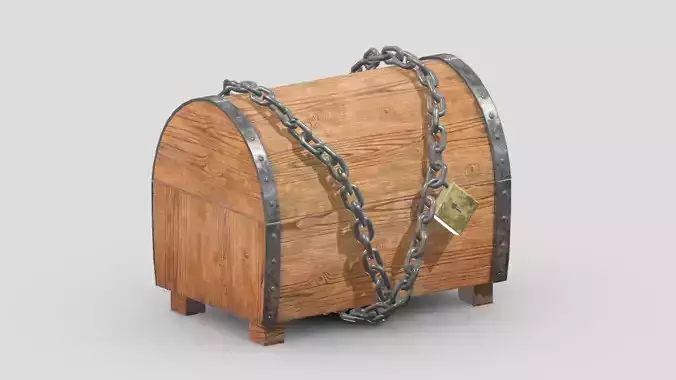 Treasure Chest Box 06 Low Poly PBR Realistic
