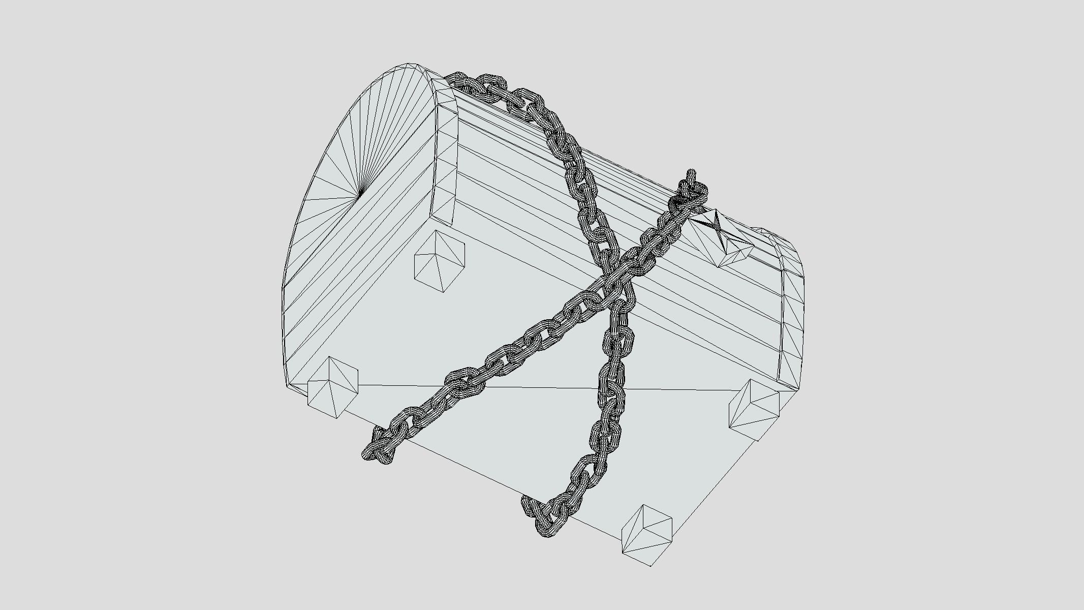 Treasure Chest Box 06 Low Poly PBR Realistic Low-poly 3D model_9