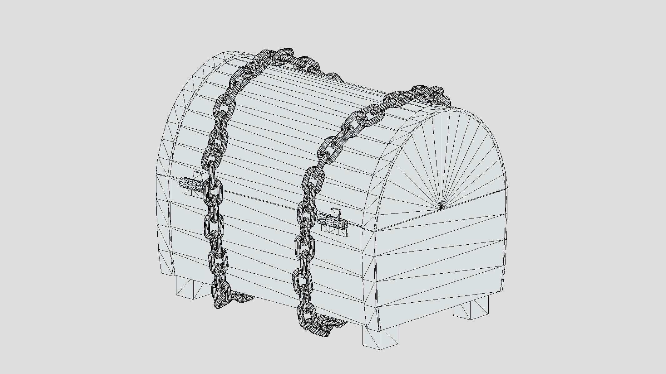 Treasure Chest Box 06 Low Poly PBR Realistic Low-poly 3D model_4