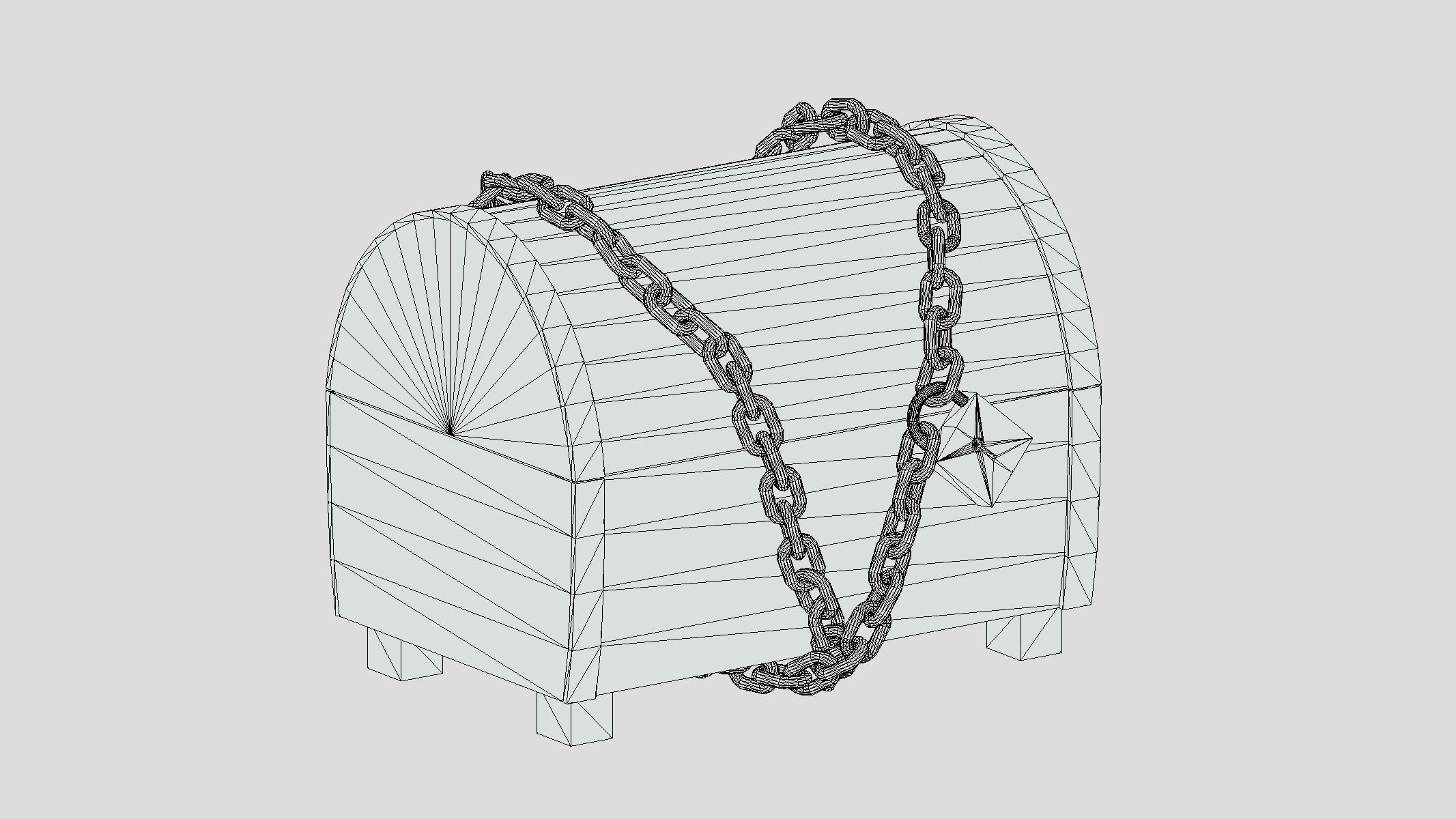 Treasure Chest Box 06 Low Poly PBR Realistic Low-poly 3D model_1