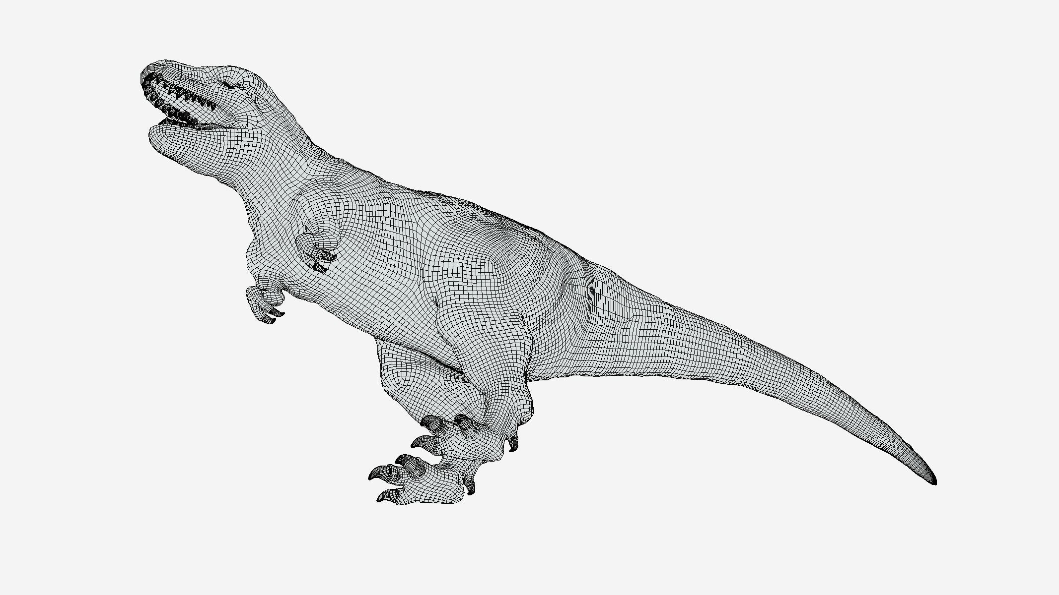  Tyrannosaurus 02 Low Poly PBR Realistic Low-poly 3D model_9