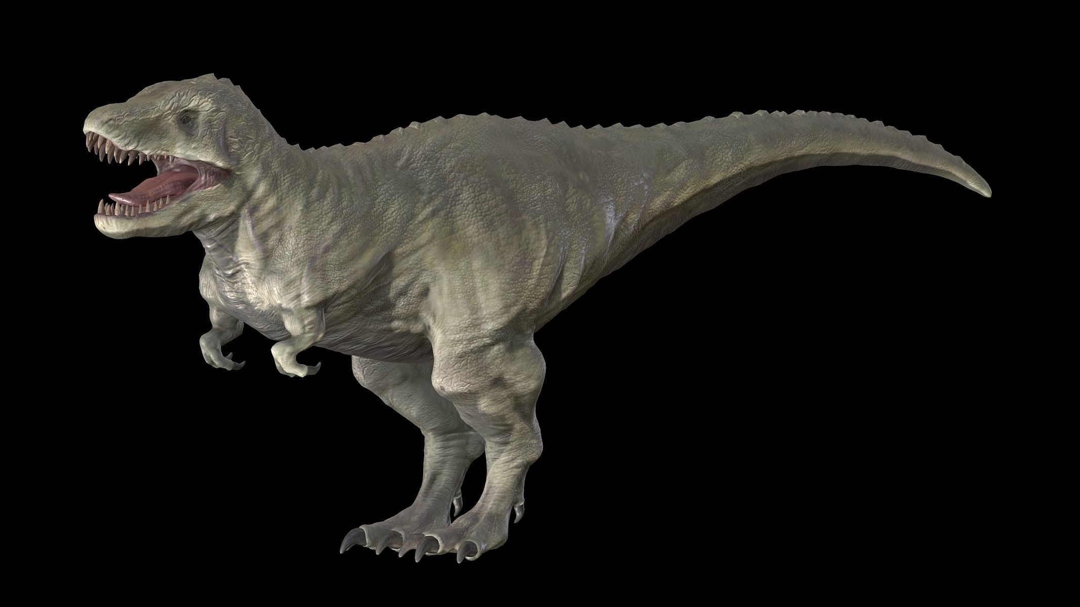  Tyrannosaurus 02 Low Poly PBR Realistic Low-poly 3D model_2