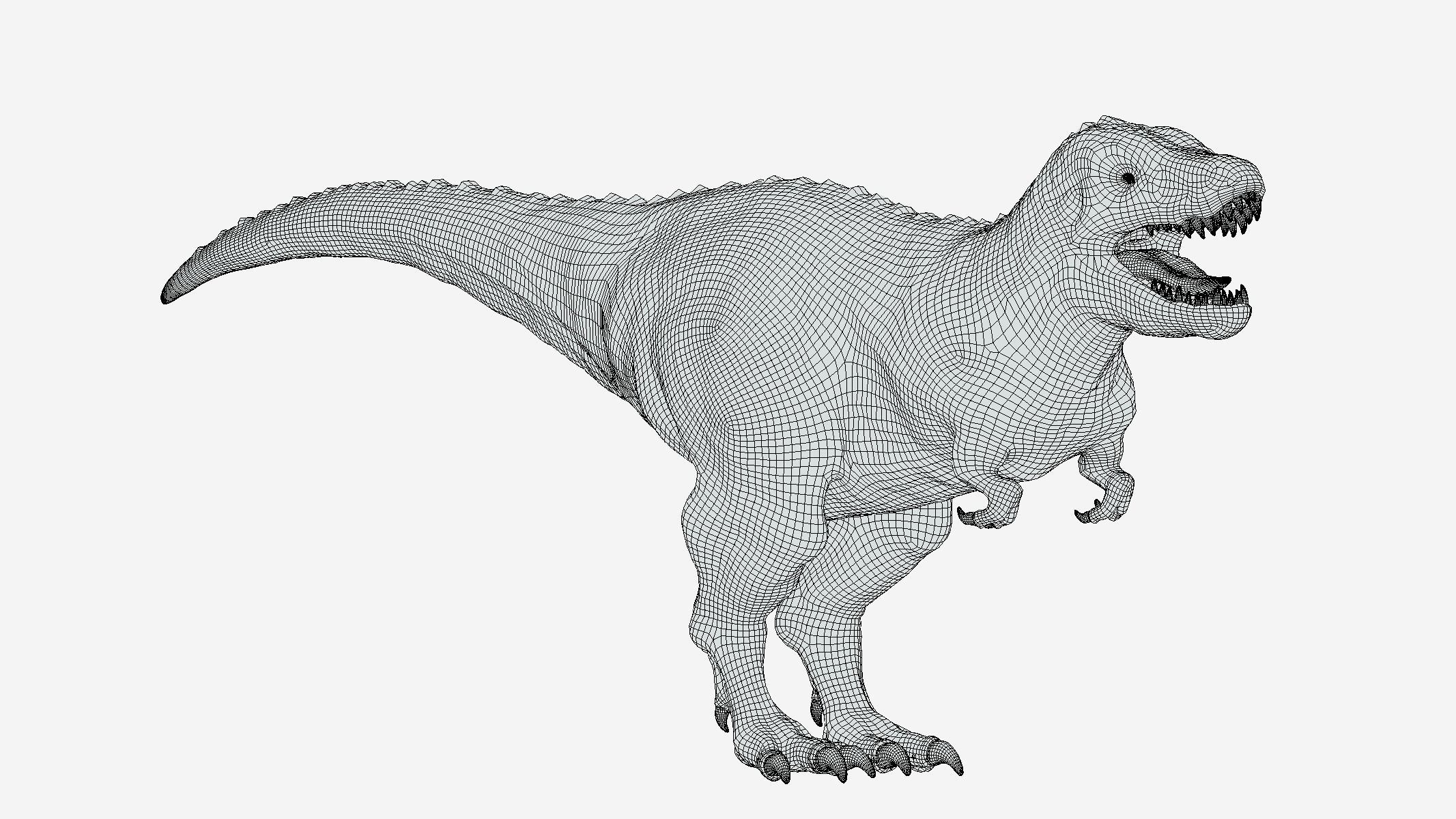  Tyrannosaurus 02 Low Poly PBR Realistic Low-poly 3D model_4