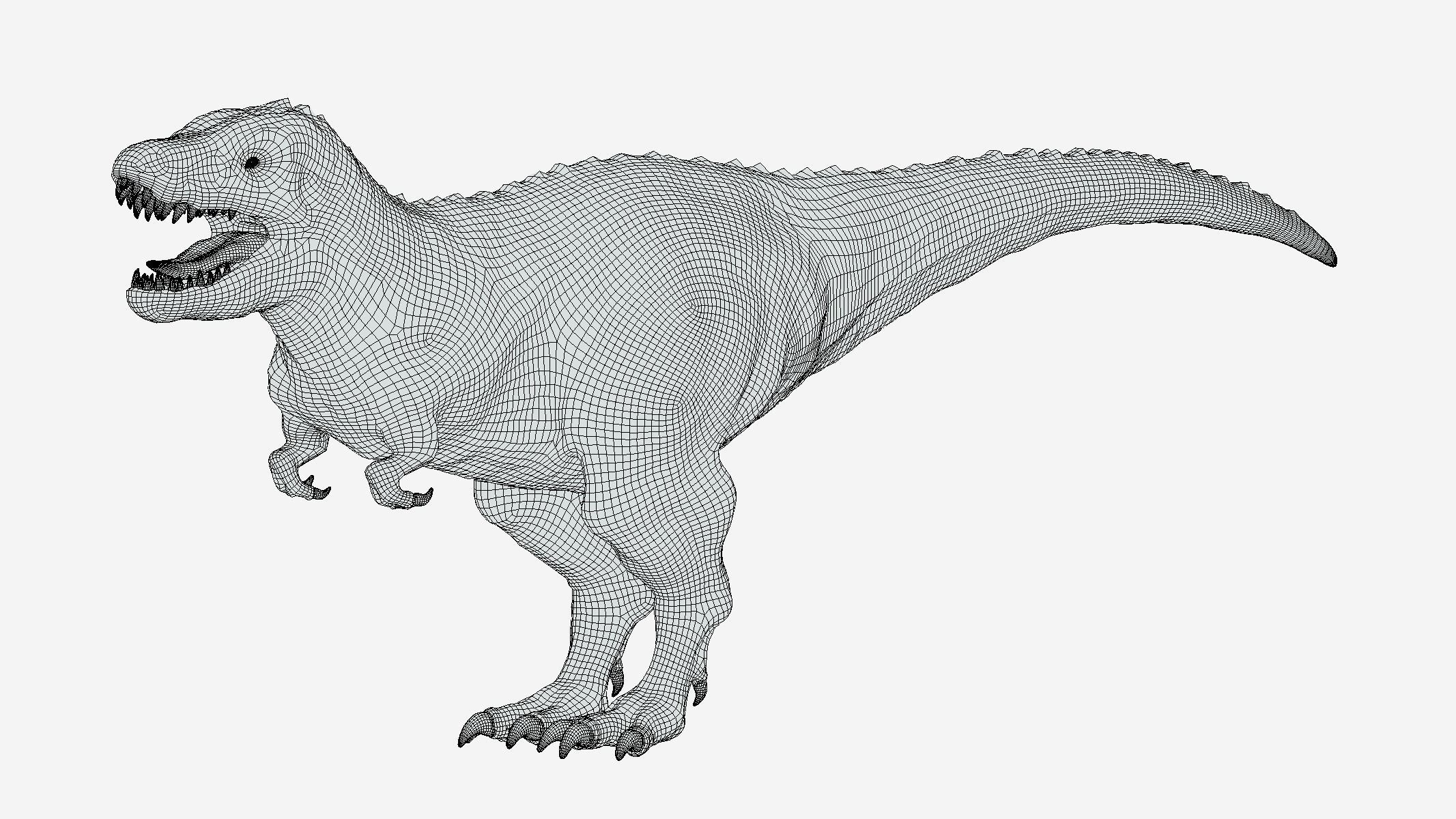  Tyrannosaurus 02 Low Poly PBR Realistic Low-poly 3D model_1