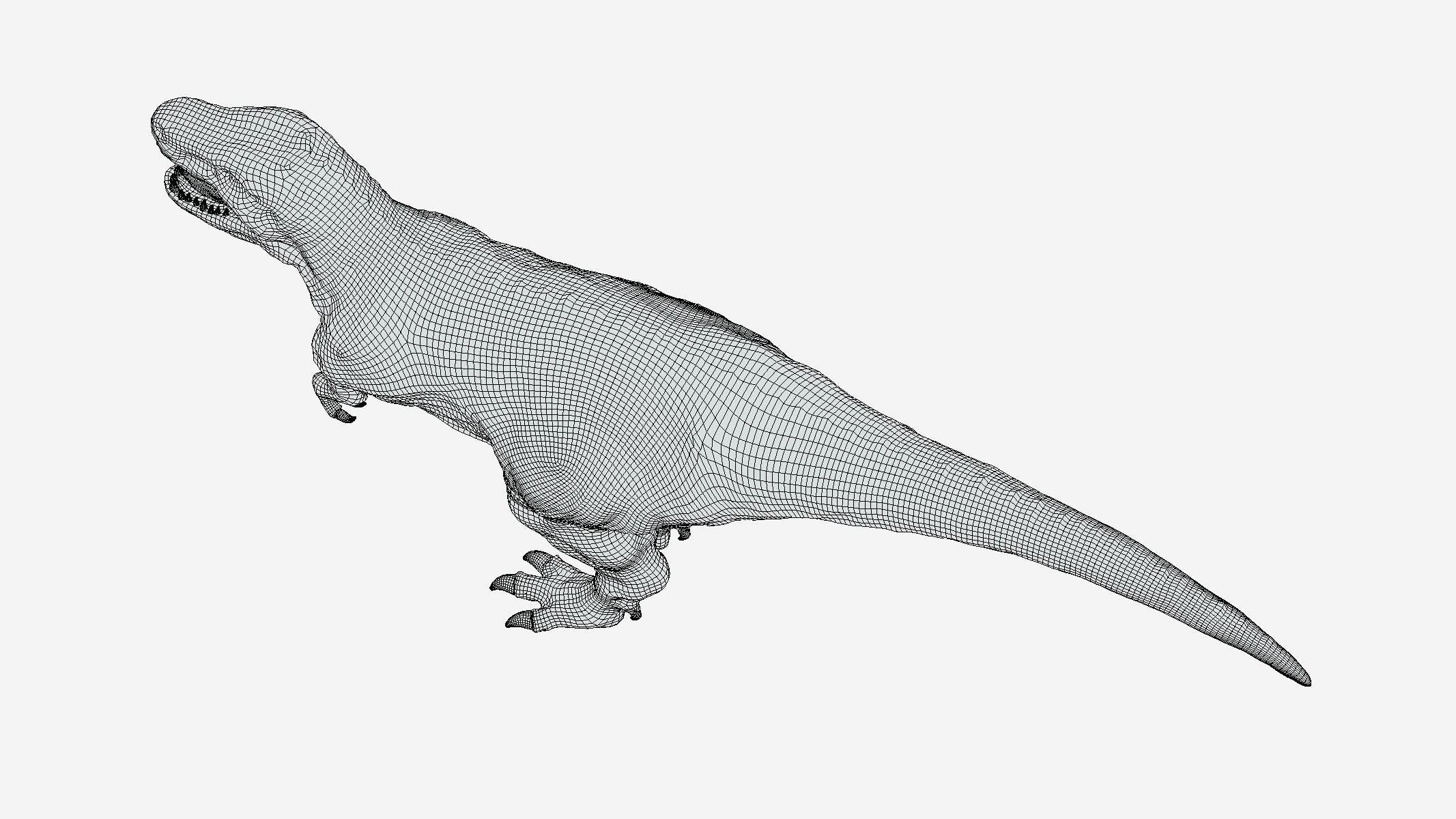  Tyrannosaurus 02 Low Poly PBR Realistic Low-poly 3D model_7