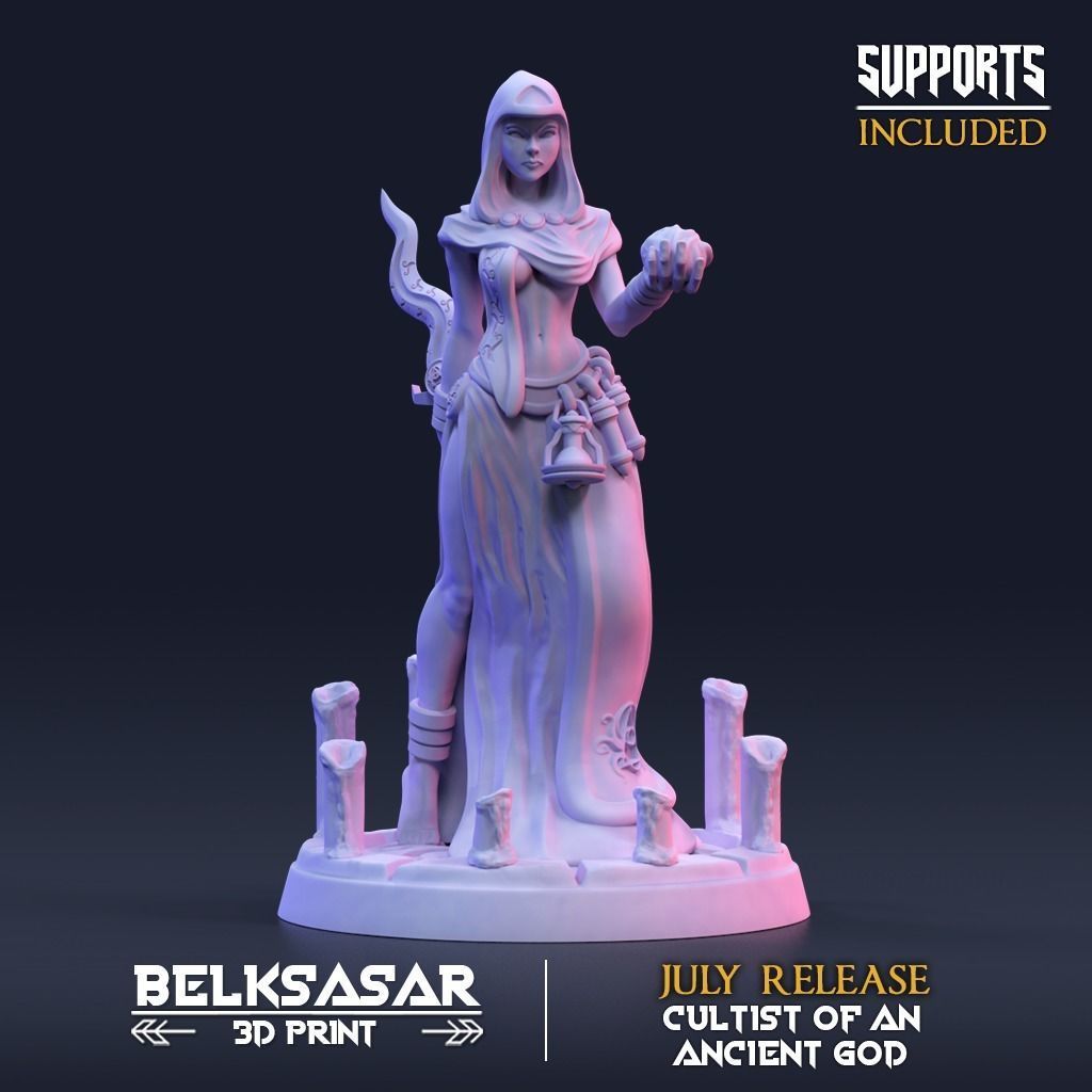 Ancient god Cultists - Set x 4 3D print model_1