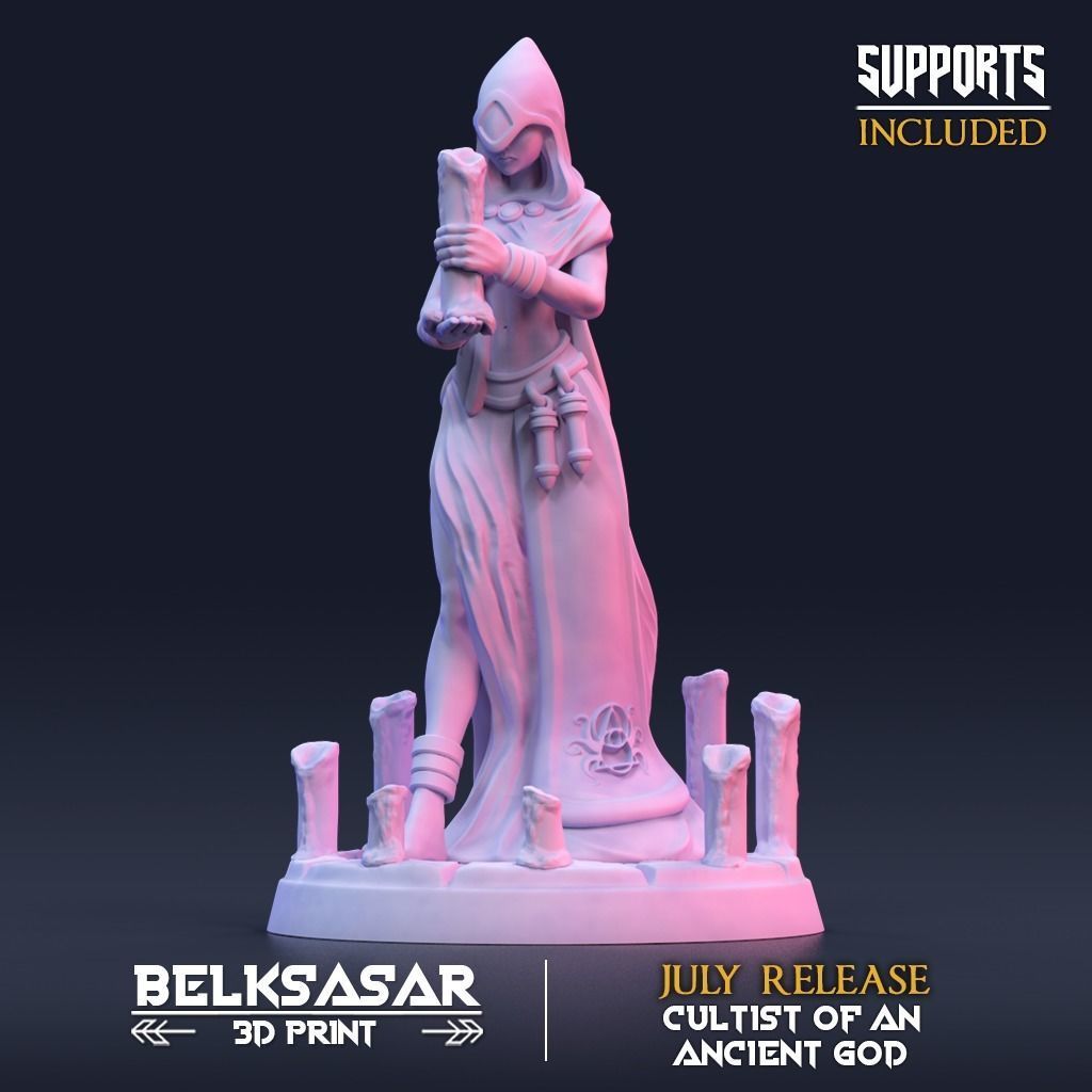 Ancient god Cultists - Set x 4 3D print model_5