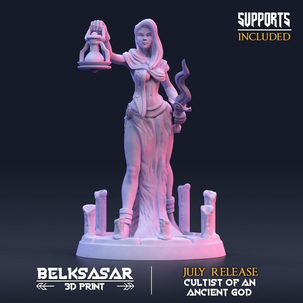 Ancient god Cultists - Set x 4 3D print model_7