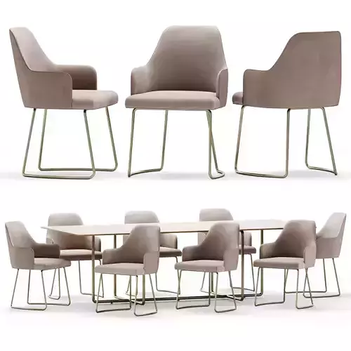 Dining set modern table and chairs