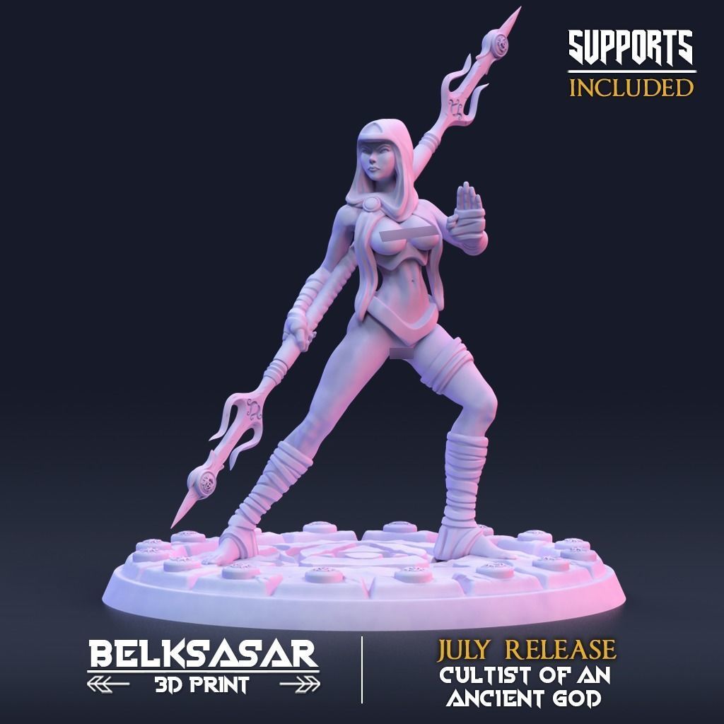 Ancient god Zealots Nude - Set x 4 3D print model_7