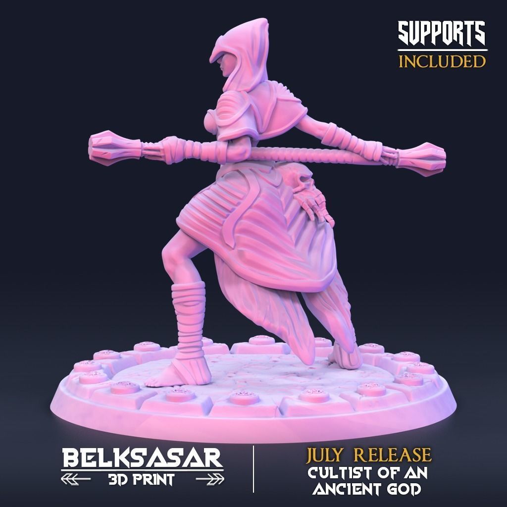 Ancient god Zealots Nude and Clothed - A 3D print model_3