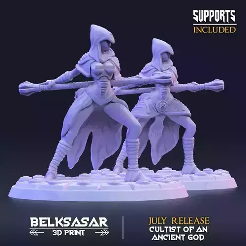 Ancient god Zealots Nude and Clothed - A 3D print model