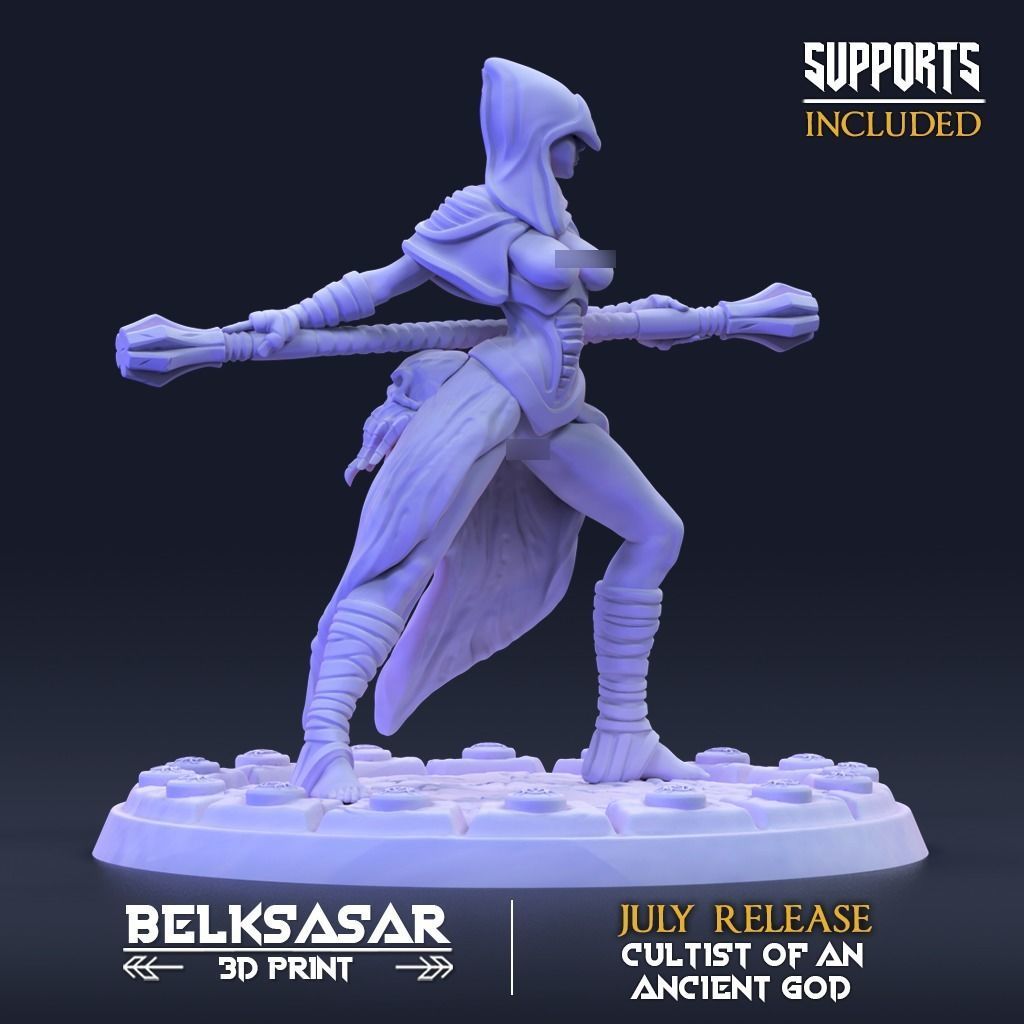 Ancient god Zealots Nude and Clothed - A 3D print model_4