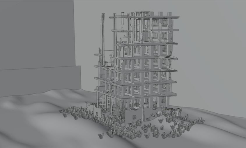 Abandoned Building  3D model_9