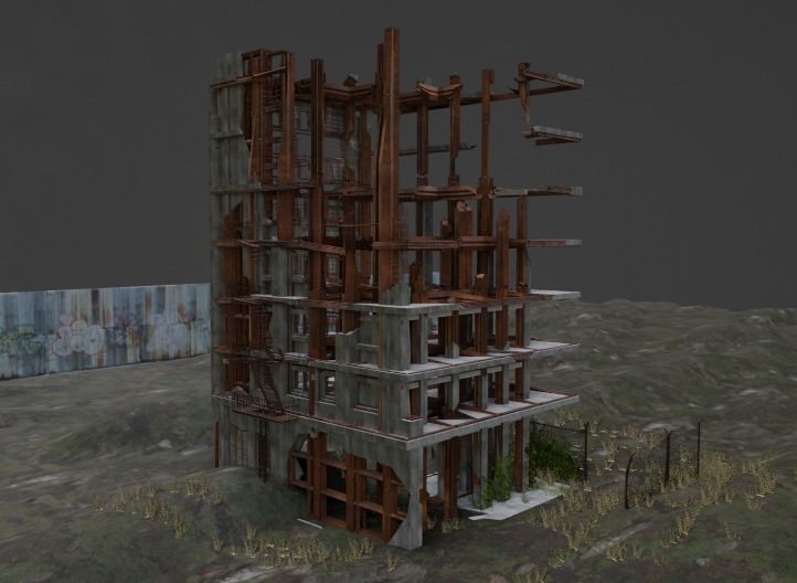 Abandoned Building  3D model_5