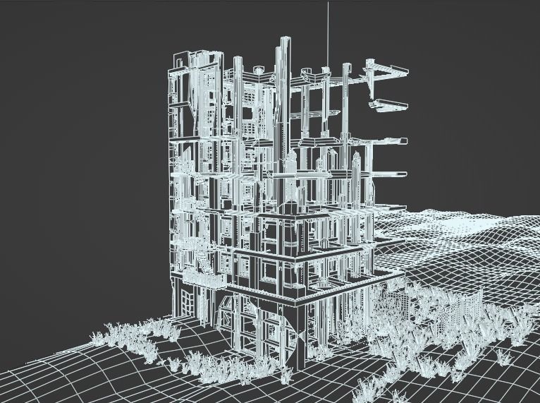 Abandoned Building  3D model_11