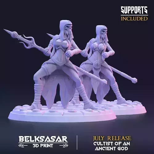Ancient god Zealots Nude and Clothed - C 3D print model