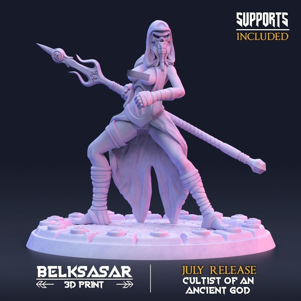 Ancient god Zealots Nude and Clothed - C 3D print model_1