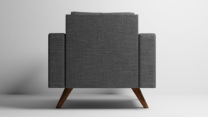 Mid-Century Modern Armchair 3D Model 3D model 6