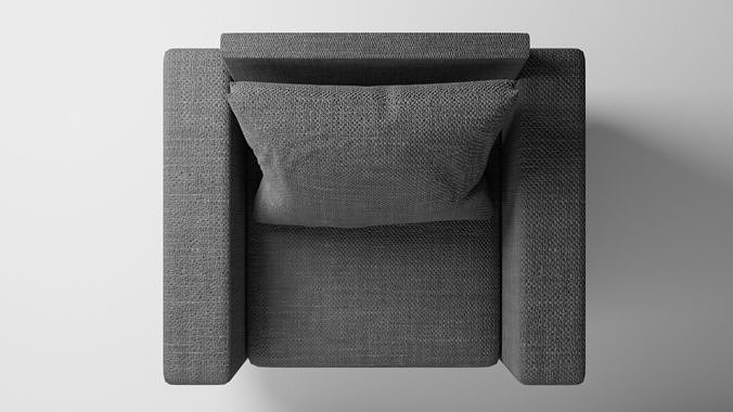 Mid-Century Modern Armchair 3D Model 3D model 7