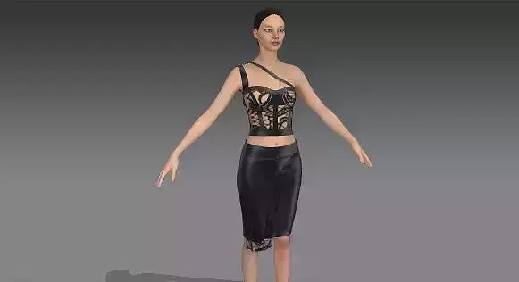 TWO PIECES SUIT BLOUSE AND SKIRT CORSET BLOUSE