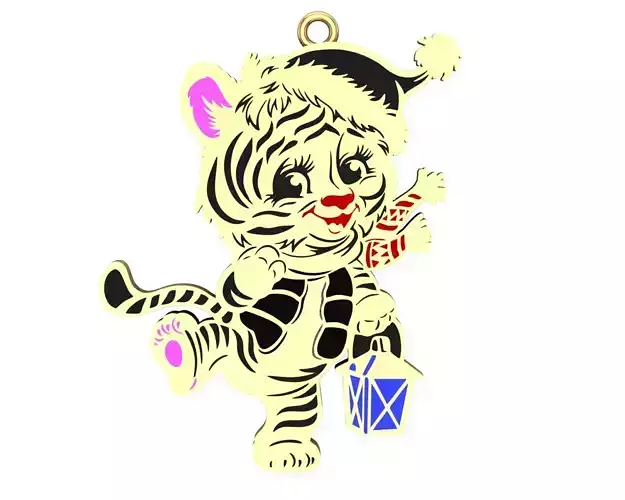 cat necklace 3D model