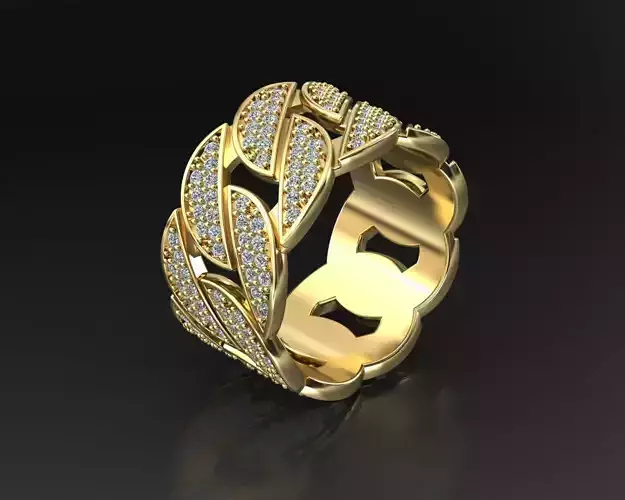 Cuban Ring Diamond